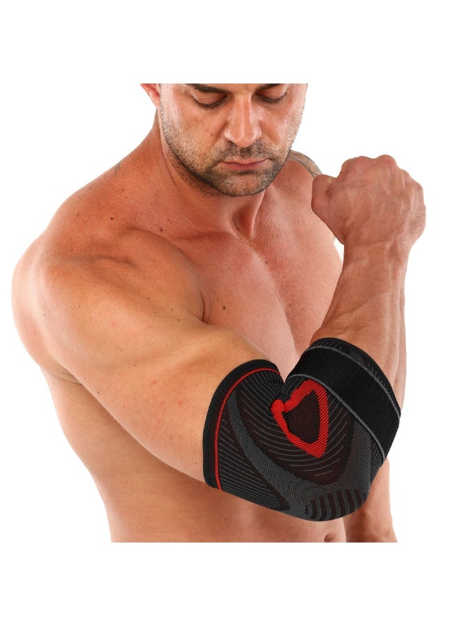 SIBOTE Outdoor Sports Elbow Support Brace – Adjustable Compression Elbow Pad Strap with Anti-Slip & Anti-Dropping Design – Protective Elbow Support Gear for Fitness, Gym, Running, Cycling, Basketball & Daily Activities - Image 1